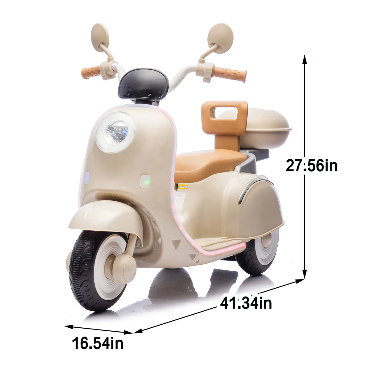 12V Dual Motor Kids Three-Wheel Electric Ride-On Motorcycle - Omega Lifestyles