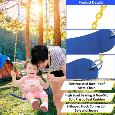 Steel Indoor Outdoor 2-Seat Kids Swing Set - Omega Lifestyles