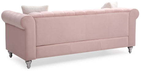 Velvet Tufted 3-Seat Foam Cushion Sofa - Omega Lifestyles