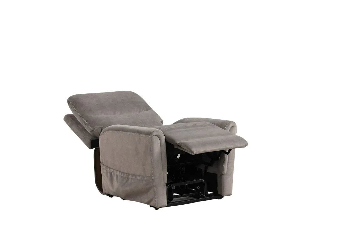 Contemporary Gray Fabric Lift Chair With Heating Massage - Omega Lifestyles