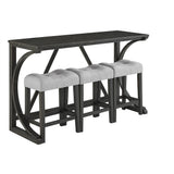 Industrial Bar Table And Chairs Set With Power Outlet - Omega Lifestyles