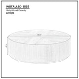 Modern Round Walnut MDF Pedestal Coffee Table 35 Inch - Sleep Galleria