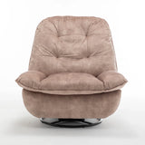 Modern Soft Velvet Swivel Gliding Recliner Chair With Phone Holder - Omega Lifestyles
