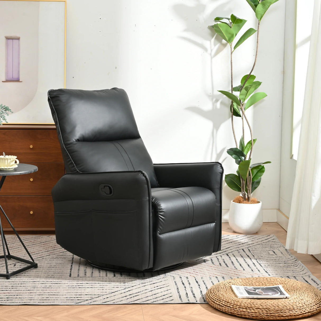 360 Degree Swivel Rocking Recliner Chair With Footrest - Omega Lifestyles
