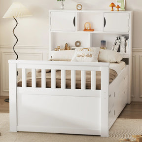 Twin Captain Platform Bed Frame With Storage Drawers - Omega Lifestyles