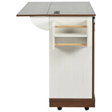 Farmhouse Sliding Barn Door Kitchen Island Cart - Omega Lifestyles