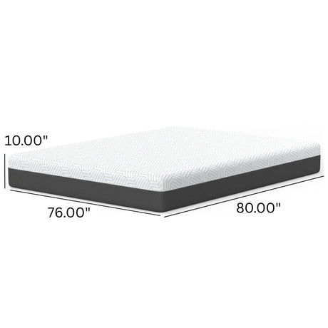 King Medium 10-Inch Cooling Memory Foam Mattress - Omega Lifestyles