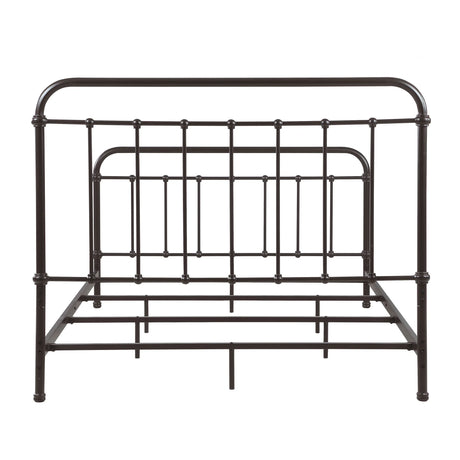 California King Farmhouse Dark Bronze Metal Bed Frame - Omega Lifestyles