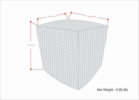 Square Woven Indoor Outdoor Pouf Cream Natural Fiber - Omega Lifestyles