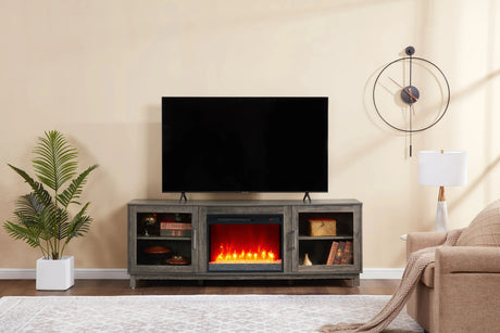 Summit Gray Fireplace TV Stand Console With Heater - Omega Lifestyles
