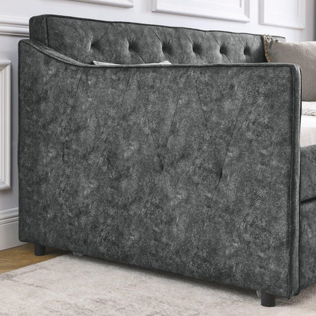 Twin Upholstered Tufted Daybed With Trundle - Omega Lifestyles