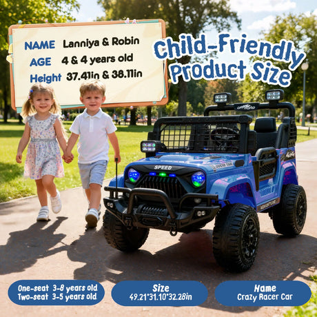24-Inch 24V Two-Seater Kids Electric Ride On Car - Omega Lifestyles