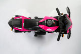 12V Pink Kids Electric Ride On Motorcycle With Lights - Omega Lifestyles