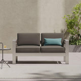 Aluminum Outdoor Patio Loveseat With Water-Resistant Cushion - Omega Lifestyles