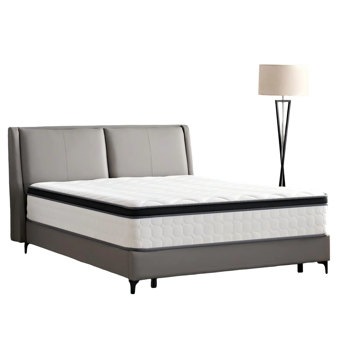 Medium 12-Inch Pocketed Coil Full Mattress With Gel Foam - Omega Lifestyles