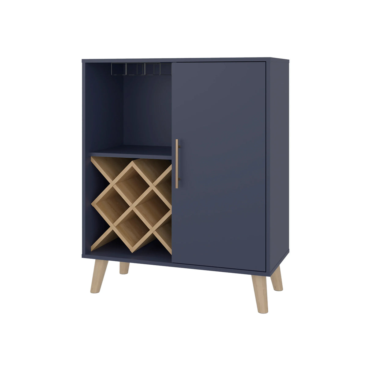 Angela Particle Board Wine Rack Storage Cabinet - Omega Lifestyles