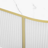 Modern Fluted MDF Coffee Table With Storage Cabinets - Omega Lifestyles