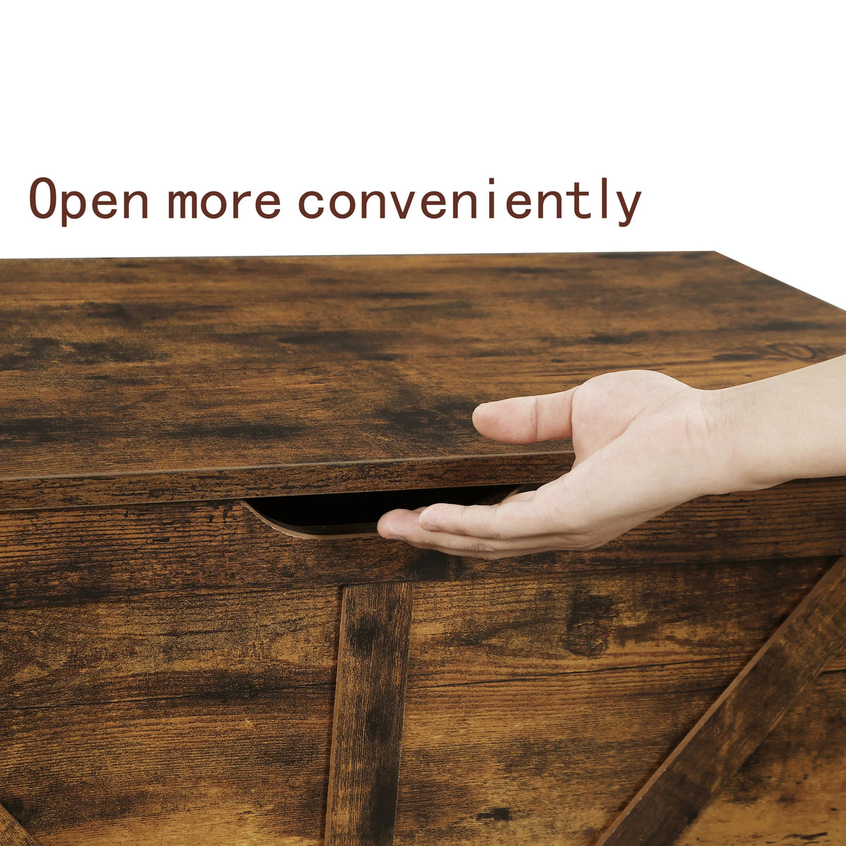 Rustic Brown Particle Board Entryway Storage Bench - Omega Lifestyles