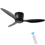42-Inch Matte Black Ceiling Fan With Remote Control
