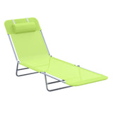 Folding Adjustable Back Steel Frame Outdoor Lounge Chair