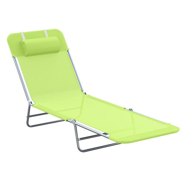 Folding Adjustable Back Steel Frame Outdoor Lounge Chair