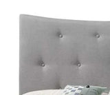 Gray Fabric Queen Bed Frame With Tufted Headboard - Omega Lifestyles