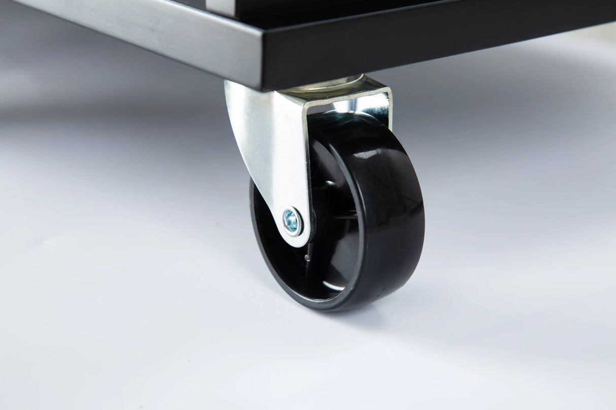 Rolling Kitchen Island Cart With Rubber Wood Tabletop - Omega Lifestyles