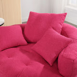 Modern Chenille Sponge Circular Sleeper Chair With Pillows - Omega Lifestyles