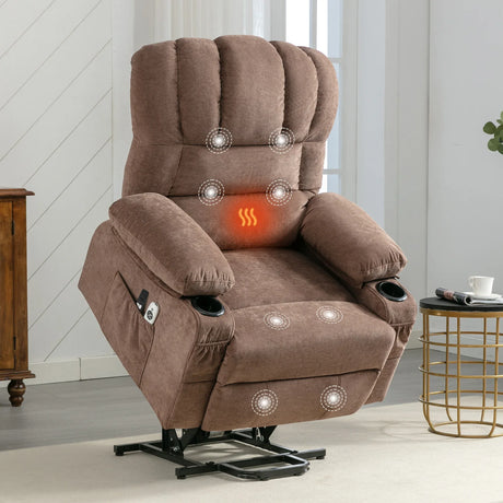 Power Electric Soft Massage Lift Lounge Chair With Heating - Omega Lifestyles