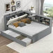 Modern Pine Wood Full Storage Bed Frame With Drawers - Omega Lifestyles