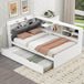 Modern Pine Wood Full Storage Bed Frame With Drawers - Omega Lifestyles