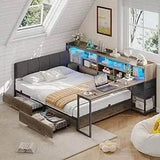 Twin Corner Bed Frame With Storage Bookcase And Desk - Omega Lifestyles