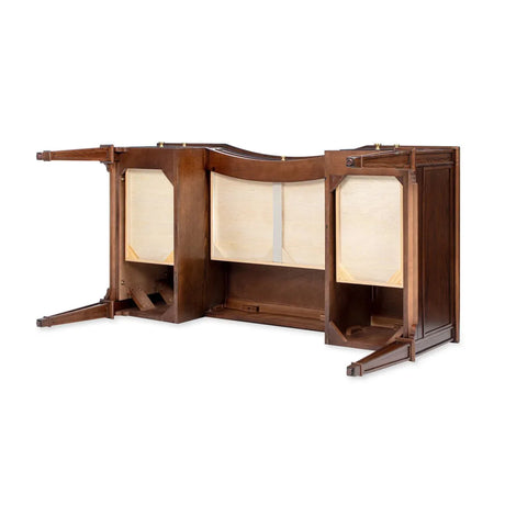 Wooden Executive Desk With Five Soft-Close Drawers - Omega Lifestyles