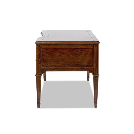 Wooden Executive Desk With Five Soft-Close Drawers - Omega Lifestyles
