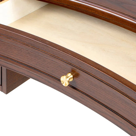 Wooden Executive Desk With Five Soft-Close Drawers - Omega Lifestyles