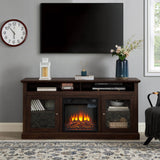Modern American Traditional Fireplace TV Stand Console - Omega Lifestyles