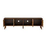 70-Inch Modern Walnut TV Stand With Soft-Closing Hinges - Omega Lifestyles