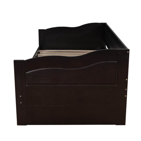 Twin Extendable Solid Wood Daybed With Trundle Drawers - Omega Lifestyles