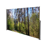 Retractable Manual Side Awning Screen With UV Printing