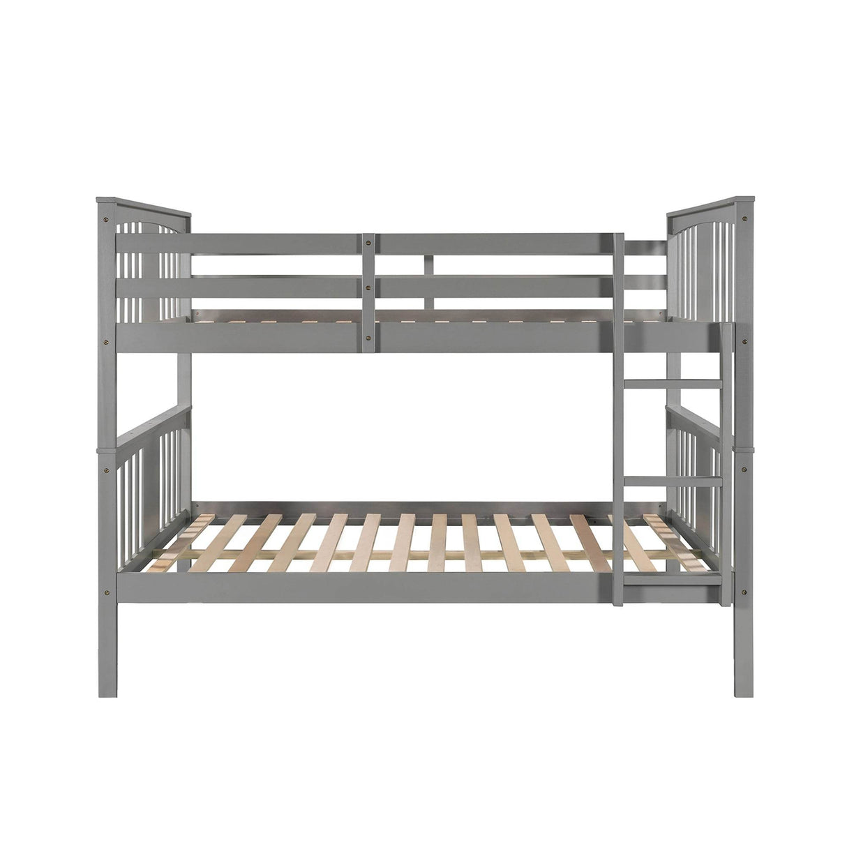 Full Over Full Solid Wood Gray Bunk Bed - Omega Lifestyles