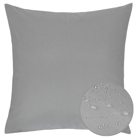 Outdoor Weather Resistant 20x20 Silver Polyester Pillow - Omega Lifestyles