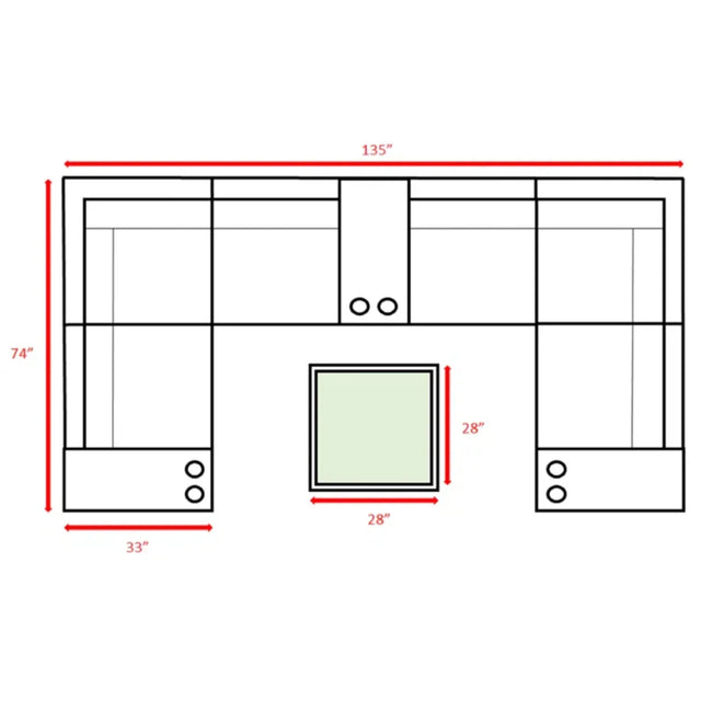 Weather-Resistant Rattan Wicker 10-Piece Outdoor Sectional Set - Omega Lifestyles