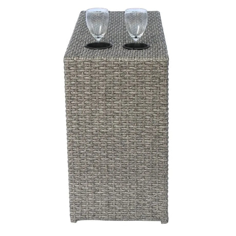 2-Person Weather Resistant Grey Mix Wicker Seating Set - Omega Lifestyles
