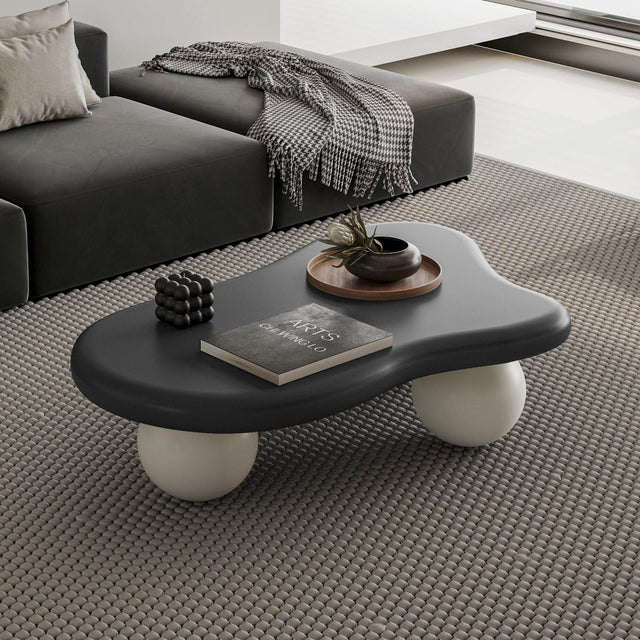 Modern 40-Inch Cloud Shaped Lacquered Coffee Table - Sleep Galleria