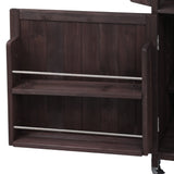 Outdoor Kitchen Island Solid Fir Wood Raised Shelf Cart - Omega Lifestyles