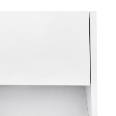 Two-Tone Particle Board White TV Stand With Storage - Sleep Galleria