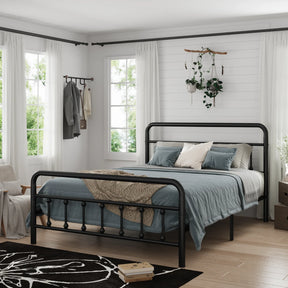 Full Size Metal Bed Frame With Headboard And Storage - Omega Lifestyles