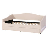 Twin Upholstered Teddy Fleece Daybed With LED Trundle - Omega Lifestyles