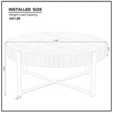 Modern Round 31.5-Inch MDF Wood Pedestal Table - Sleep Galleria
