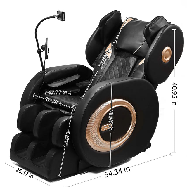 Automatic Zero Gravity Full Body Air Pressure PU Leather Massage Chair - Omega Lifestyles